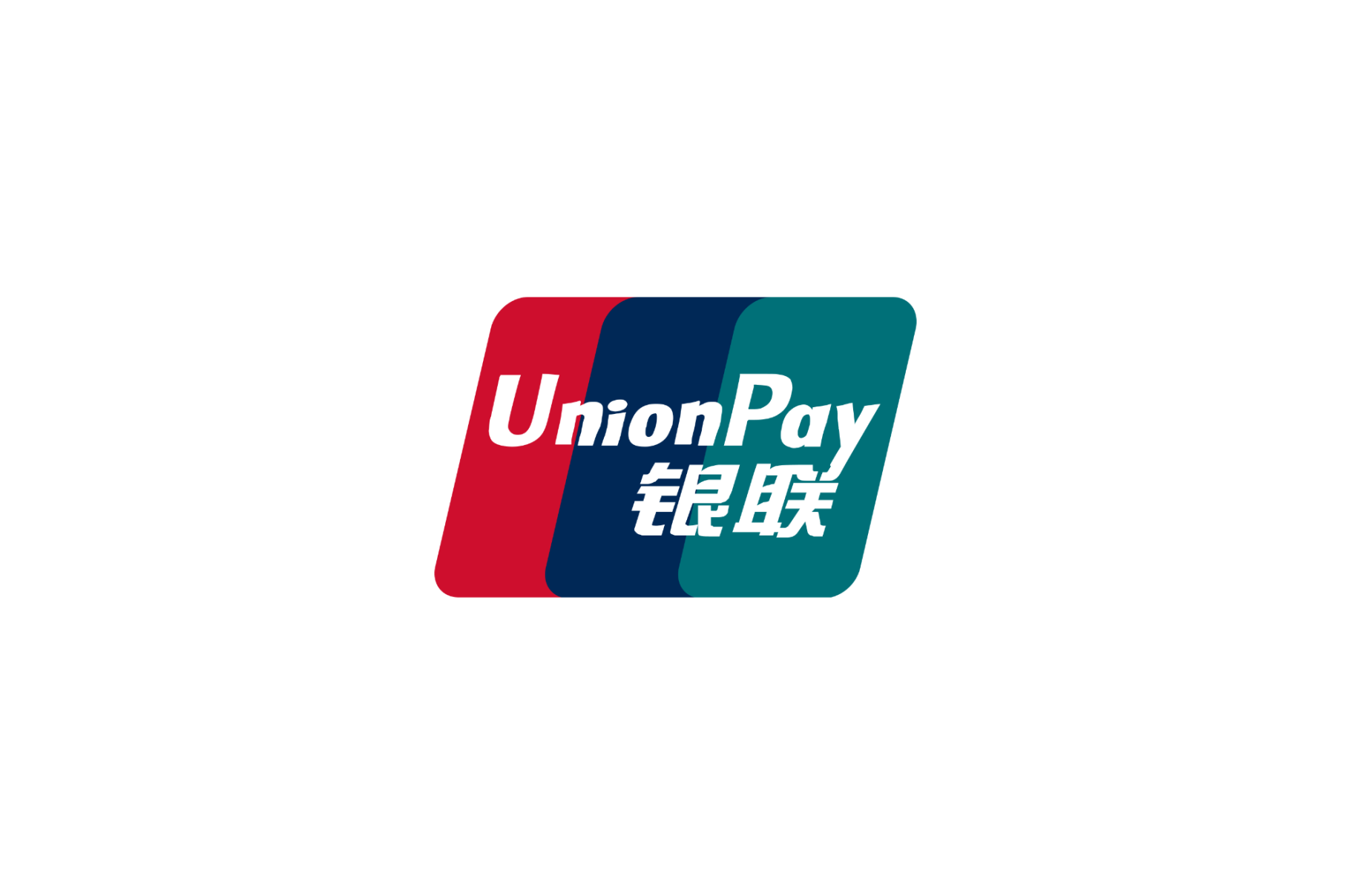 union pay Logotipo de UnionPay con los colores rojo, verde y azul.